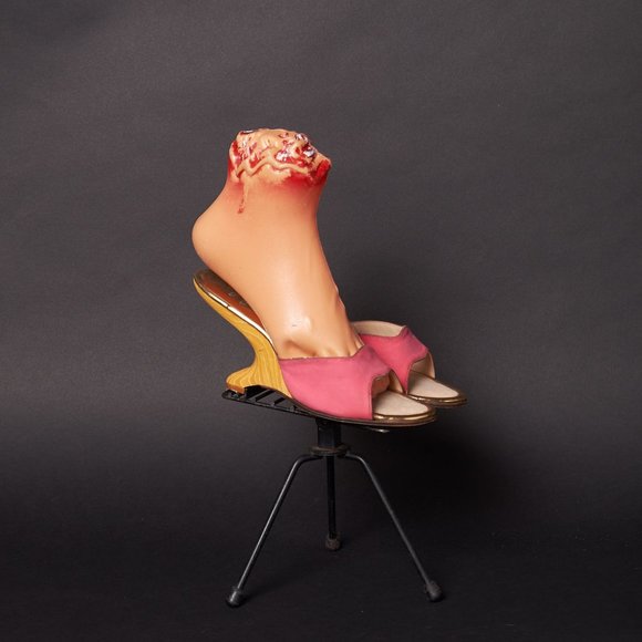1950s Pink Suede Boomerang Heels Shoes - Picture 9 of 9